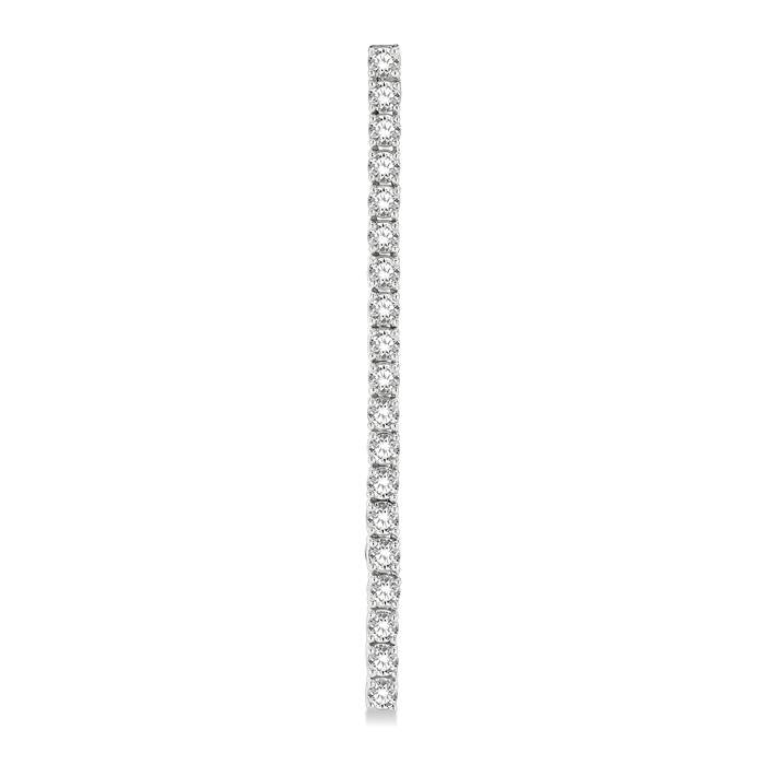 2 Ctw Single Line Drop Round Cut Diamond Tennis Earrings in 14K White Gold