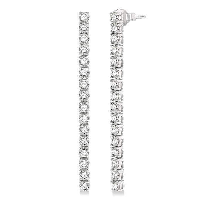 Diamond Tennis Long Earrings