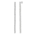 1 Ctw Single Line Drop Round Cut Diamond Tennis Earrings in 14K White Gold