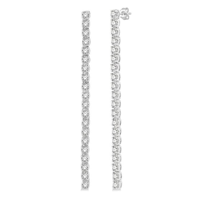 Diamond Tennis Earrings