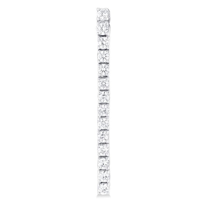 1/2 Ctw Single Line Drop Round Cut Diamond Tennis Earrings in 14K White Gold