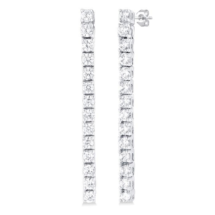 Diamond Tennis Long Earrings