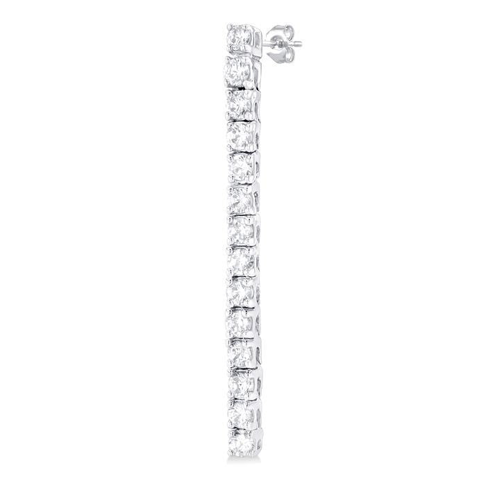 Diamond Tennis Long Earrings