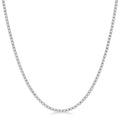 3 Ctw Round Cut Diamond Tennis Necklace in 14K White Gold