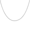 7 Ctw Round Cut Diamond Tennis Necklace in 14K White Gold