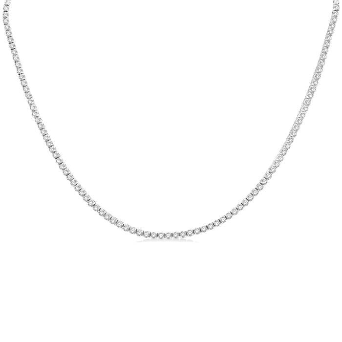 Clover Lyric Diamond Tennis Necklace