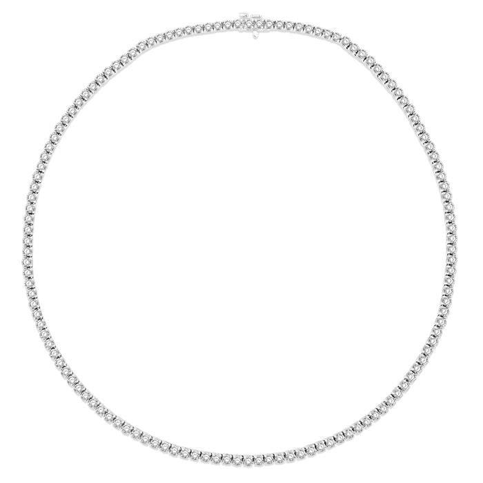 Willow Zinnia Diamond Tennis Necklace
