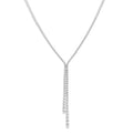 3 Ctw Open-End Y-Shape Round Cut Diamond Lariat Necklace in 14K White Gold