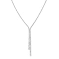 5 Ctw Open-End Y-Shape Round Cut Diamond Lariat Necklace in 14K White Gold