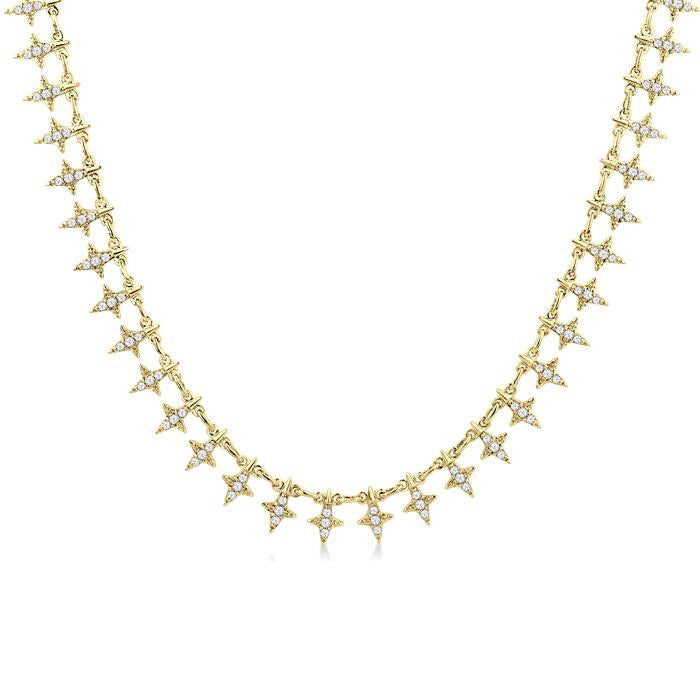 Spike Diamond Fashion Necklace