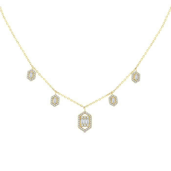 Cypress Sable Dangle Fusion Diamond Necklace