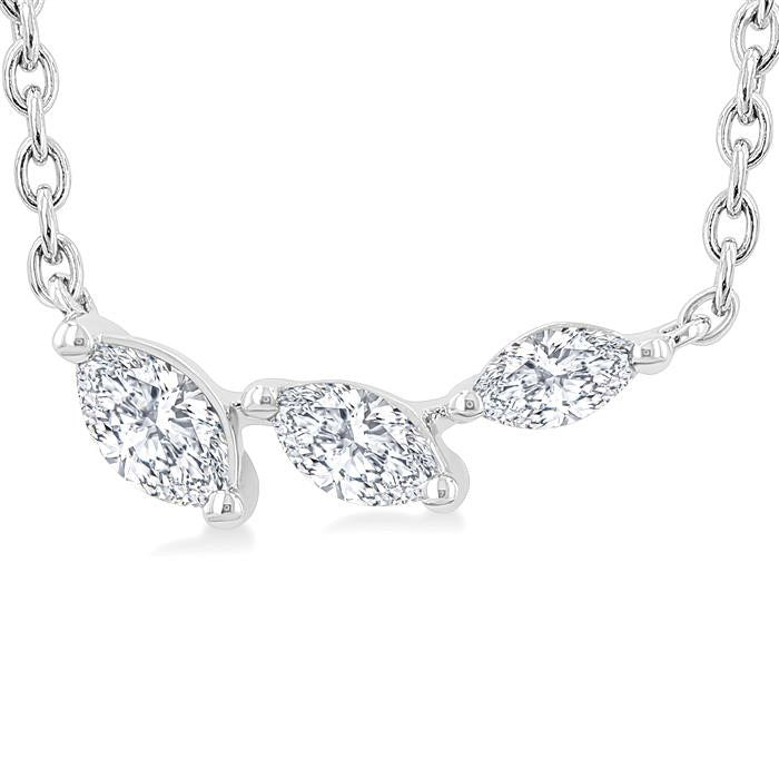 Marquise Shape Diamond Fashion Necklace