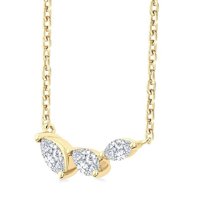 Marquise Shape Diamond Fashion Necklace