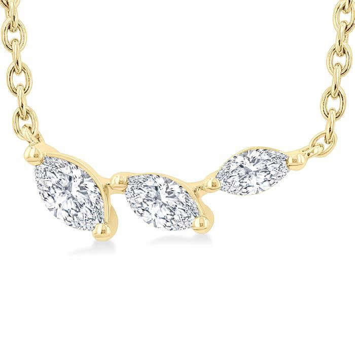 Marquise Shape Diamond Fashion Necklace