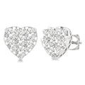 Heart Shape Shine Bright Essential Diamond Stud Earrings