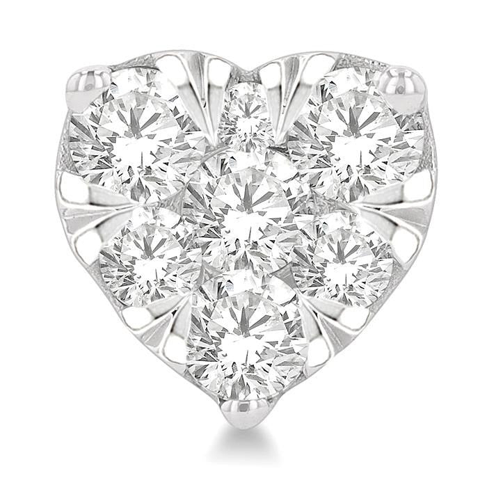 Heart Shape Shine Bright Essential Diamond Stud Earrings