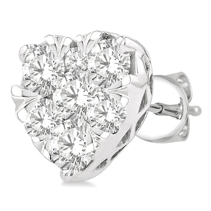 Heart Shape Shine Bright Essential Diamond Stud Earrings