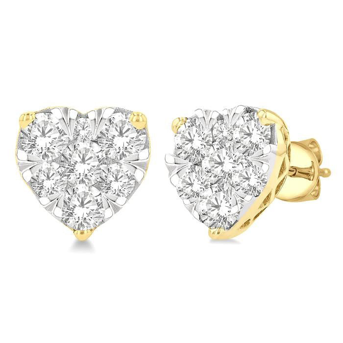 Heart Shape Shine Bright Essential Diamond Earrings