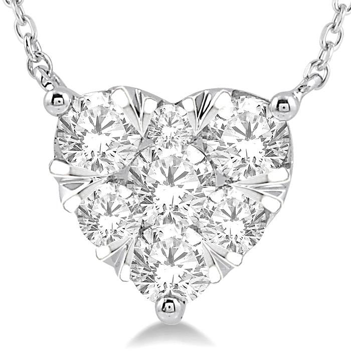 Tide Paragon Heart Shape Shine Bright Essential Diamond Pendant