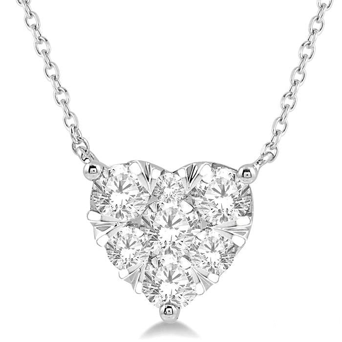 Zephyr Penrose Heart Shape Shine Bright Essential Diamond Pendant