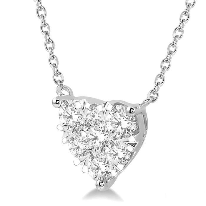 Zephyr Penrose Heart Shape Shine Bright Essential Diamond Pendant