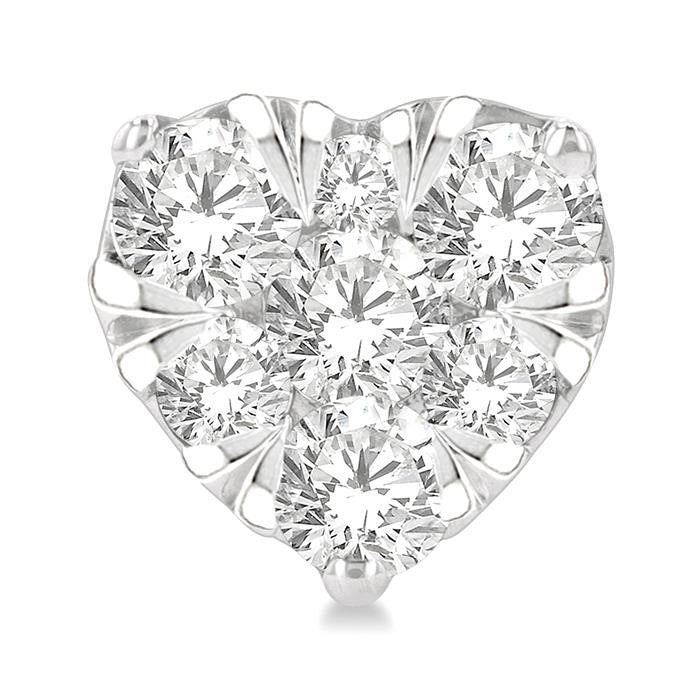 Heart Shape Shine Bright Essential Diamond Stud Earrings