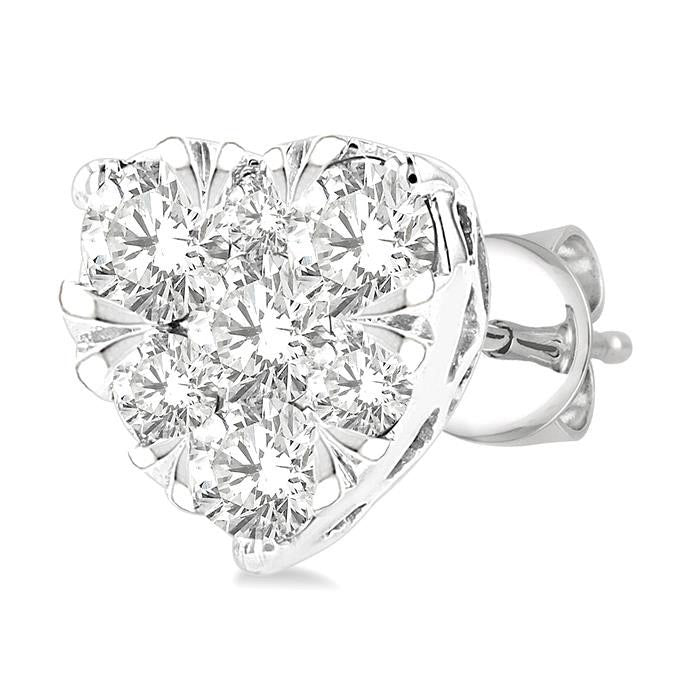 Heart Shape Shine Bright Essential Diamond Stud Earrings