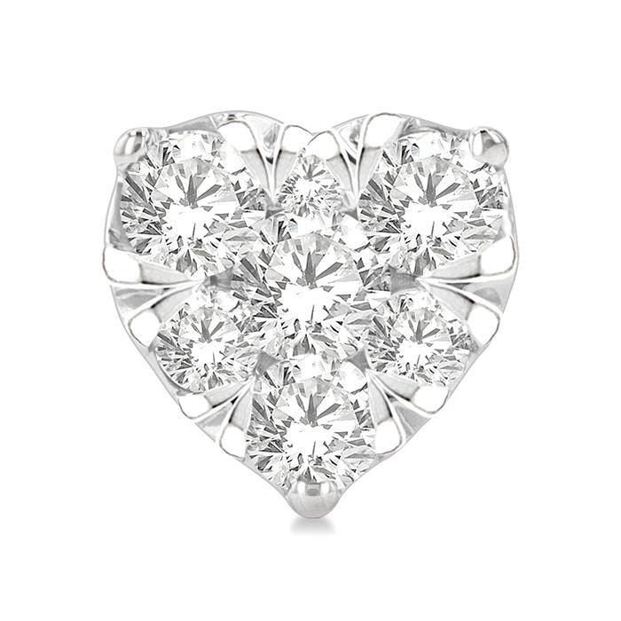 Heart Shape Shine Bright Essential Diamond Stud Earrings