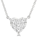1/2 Ctw Shine Bright Diamond Heart Pendant With Chain in 14K White Gold