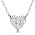 1/4 Ctw Shine Bright Diamond Heart Pendant With Chain in 14K White Gold