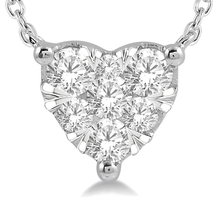 Valora Zinnia Heart Shape Shine Bright Essential Diamond Pendant