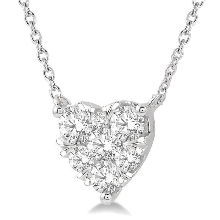Halcyon Atlas Heart Shape Shine Bright Essential Diamond Pendant