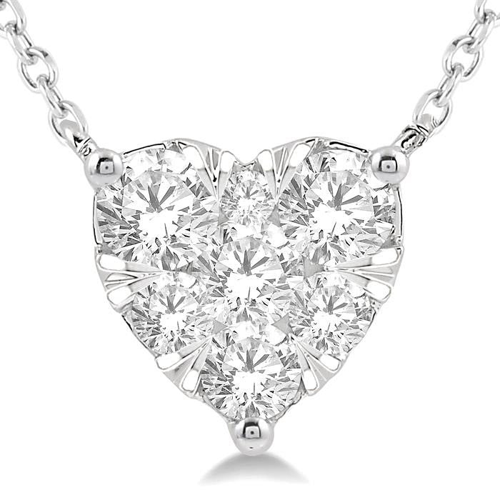 Halcyon Atlas Heart Shape Shine Bright Essential Diamond Pendant