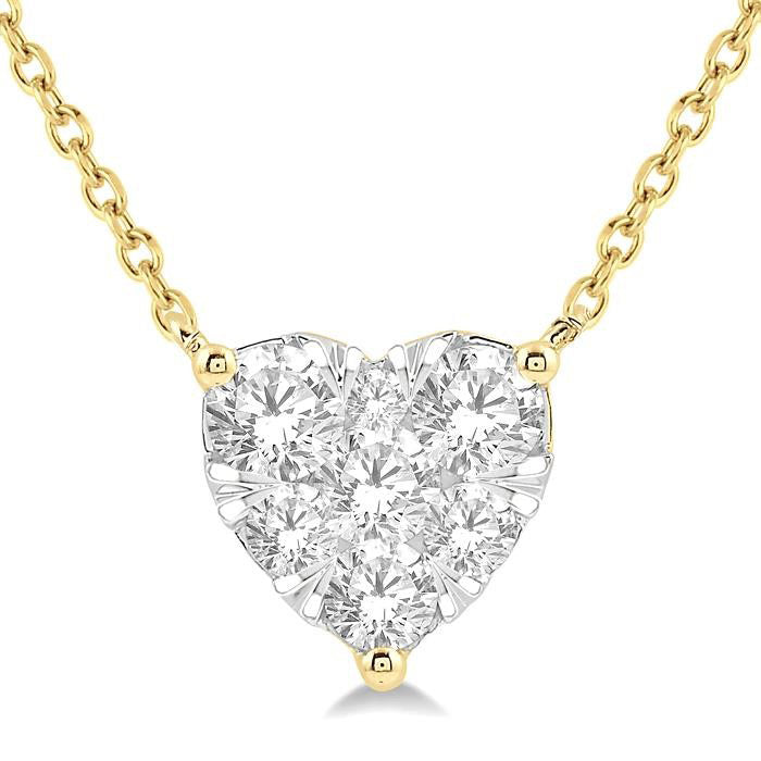 Bellona Aria Heart Shape Shine Bright Essential Diamond Pendant