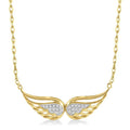 Heritage Clover Angel Wings Diamond Necklace
