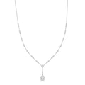 1 7/8 Ctw Circular Bar Link Shine Bright Round Cut Diamond Necklace in 14K White Gold