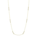 1 Ctw Round Cut Diamond Station Necklace in 14K Yellow Gold