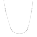 1/2 Ctw Round Cut Diamond Station Necklace in 14K White Gold