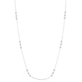 3/4 Ctw Round Cut Diamond Station Necklace in 14K White Gold
