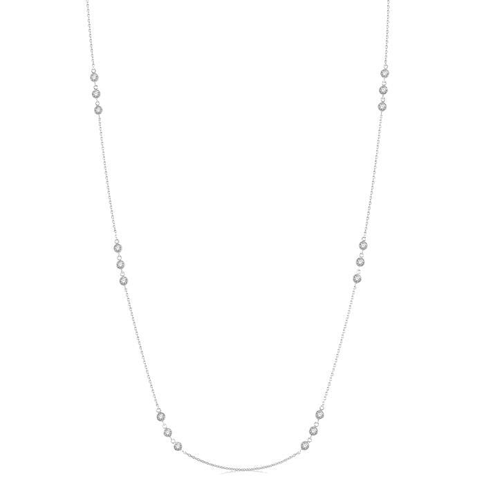 Xanthe Tempest 3 Stone Diamond Station Necklace