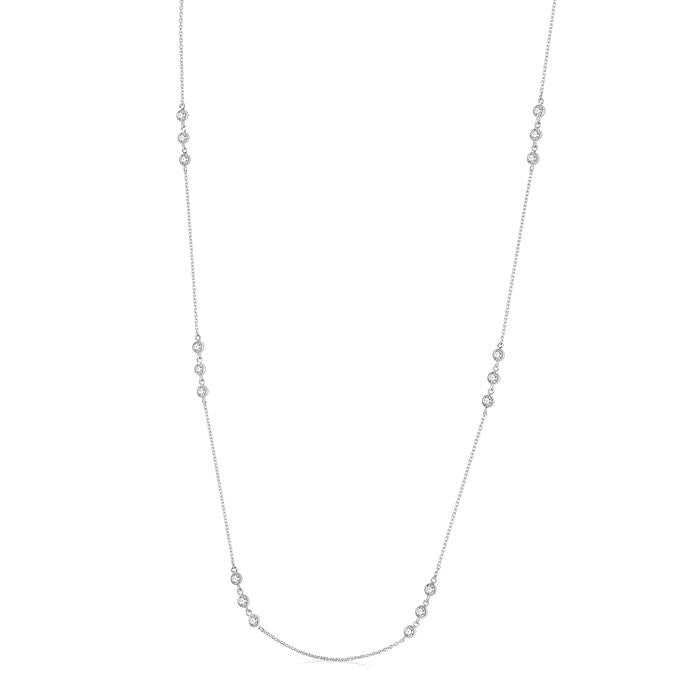 Xanthe Tempest 3 Stone Diamond Station Necklace