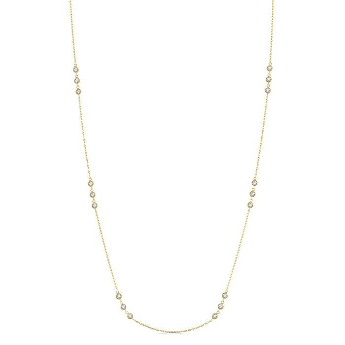 Artemis Gale 3 Stone Diamond Station Necklace