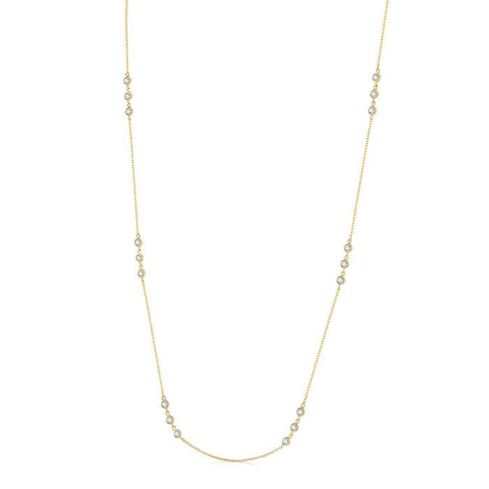 Artemis Gale 3 Stone Diamond Station Necklace
