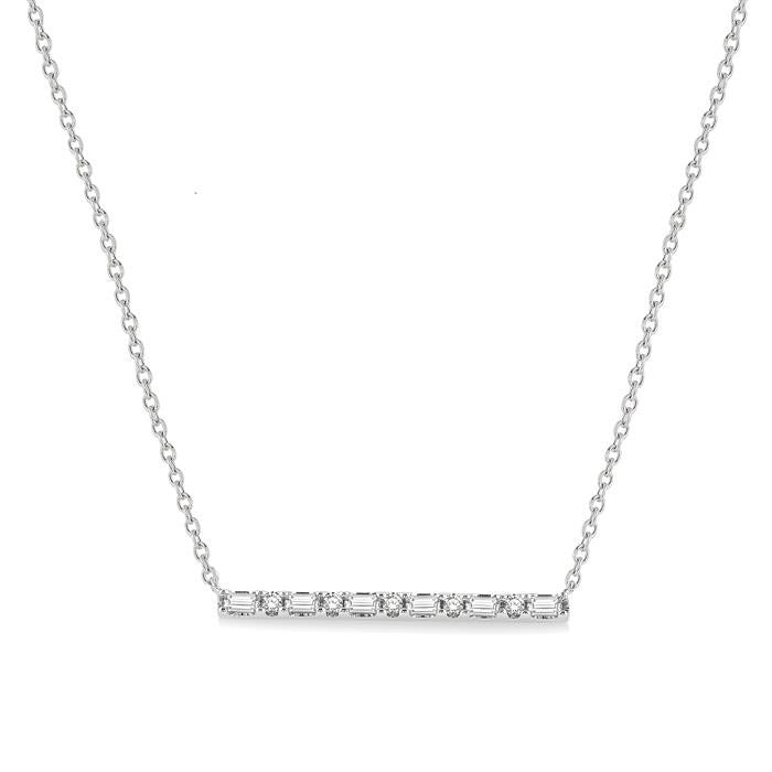 Clover Mistral Bar Petite Diamond Fashion Necklace