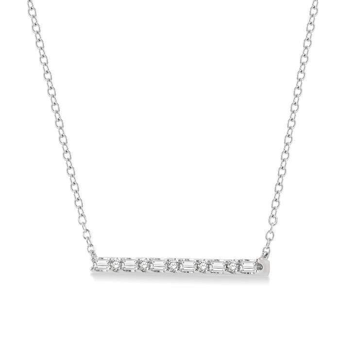 Clover Mistral Bar Petite Diamond Fashion Necklace