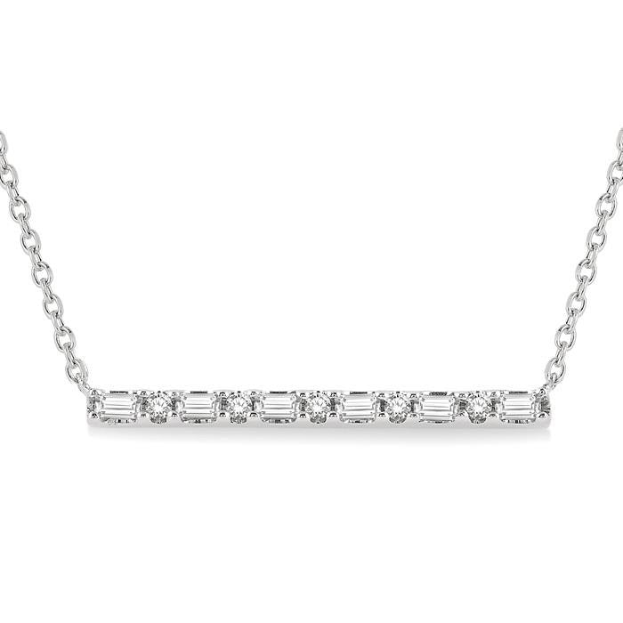 Clover Mistral Bar Petite Diamond Fashion Necklace