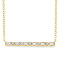 Mallow Saffron Bar Petite Diamond Fashion Necklace