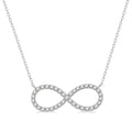 1/2 Ctw Round Cut Diamond Infinity Pendant With Chain in 14K White Gold
