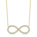 3/4 Ctw Round Cut Diamond Infinity Pendant With Chain in 14K Yellow Gold