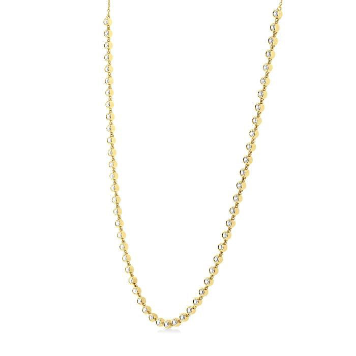 Bezel Set Diamond Tennis Necklace